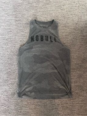 NOBULL Camo Gray Logo Tank Top